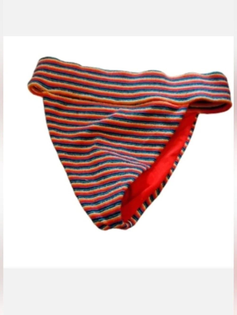Frankies Bikinis Sunset Stripe Terrycloth Bikini Bottom Sz S